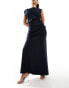 NA-KD co-ord maxi skirt in black pinstripe