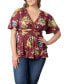 Plus Size Encore Short Sleeve Printed Top