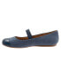 Softwalk Napa MJ S1760-421 Womens Blue Extra Wide Mary Jane Flats Shoes 6