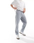 Ben Sherman slim fit cotton linen taper trouser in grey