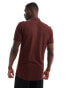 Hollister polo shirt in burgundy