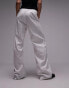 Topshop straight leg linen trouser in white