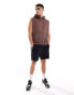 ASOS 4505 sleeveless oversized training hoodie with quick dry in washed brown