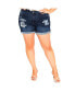 Plus Size Ripped Love Short