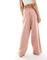 River Island wide leg trouser in pink