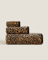 Leopard velour bath towel