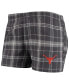 Женская пижама Concepts Sport Womens Charcoal, White Texas Longhorns Ultimate Flannel Tank Top and Shorts Sleep Set