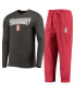 Комплект пижамы Concepts Sport Cardinal, Heathered Charcoal Distressed Stanford Cardinal Meter Long Sleeve T-shirt and Pants Sleep Set