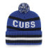 '47 Men's Royal Chicago Cubs Bering Cuffed Knit Hat with Pom