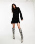 & Other Stories knitted mini dress in black