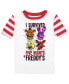 Little Boys I Survived Heads Youth Red & White Striped Short Sleeve Shirt & Sleep Pants Set