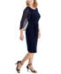 Petite Chiffon Cape-Sleeve Sheath Dress