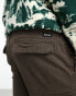 Hollister slim fit heritage cargo trousers in dark brown