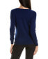 Sofiacashmere Lace Trim Cashmere Sweater Women's Blue Xs