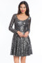 Plenty By Tracy Reese Audriana Cocktail Dress Black Silver Size 2