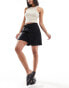 Vero Moda relaxed shorts with tie waist in black