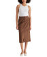 Women's Riya Faux-Suede Button-Front Midi Skirt