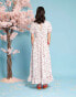 Sister Jane heart and flower embroidered midaxi dress in ivory co-ord