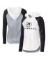 Women's White, Black TRACKHOUSE RACING Triple-A Long Sleeve Hoodie T-shirt