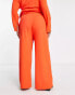 ASOS DESIGN Curve jersey suit super high waist wide leg trouser in red