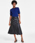 Women's Paneled Faux-Leather Midi Skirt