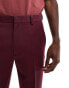 ASOS DESIGN smart skinny trousers in burgundy