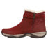 Easy Spirit Seelk Round Toe Zippered Booties Womens Red Casual Boots E-ELK-DRE01