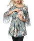 Maternity Floral Print Chiffon Nursing Blouse