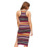 SUPERDRY Stripe Jersey Sleeveless Midi Dress