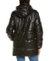 Stella + Lorenzo Quilted Coat Women's Black Xs