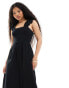 Nobody's Child Petite Maya wide leg jumpsuit in black