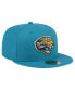 Men's Teal Jacksonville Jaguars Throwback Logo Omaha 59FIFTY Fitted Hat