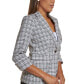 Petite Plaid One-Button Blazer