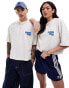 ASOS DESIGN Disney unisex oversized boxy t-shirt with Donald Duck puff prints in white