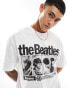 ASOS DESIGN unisex oversized license band t-shirt with The Beatles print in white