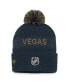 Men's Gray, Gold Vegas Golden Knights 2022 NHL Draft Authentic Pro Cuffed Knit Hat with Pom