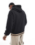 ellesse Hazzo tipped detail overhead hoodie in black