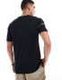 BOSS GREEN tee 5 t-shirt in black with logo placement print