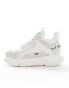 Buffalo vegan cloud chai chunky trainers in white