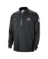 Men's Black Golden State Warriors Authentic Performance Half-Zip Jacket