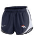 Women's Navy Denver Broncos Performance Tempo Shorts