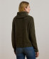 Women's Aran-Knit Wool-Blend Turtleneck Sweater