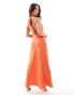 Mango lightweight maxi dress in orange