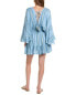 Surf Gypsy Tonal Texture Stripe Cover-Up Women's Blue S