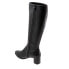 Trotters Kacee T1956-001 Womens Black Wide Leather Zipper Knee High Boots 6