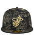 Men's Miami Heat 59FIFTY Day Allover Print Stencil Fitted Hat