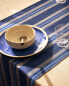 Striped linen table runner