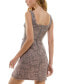 Juniors' Square-Neck Tweed Mini Dress