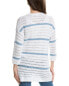 Forte Cashmere Texture Stripe Cardigan Women's