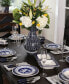 Blue Garden 16 Piece Hand-painted Dinnerware Set